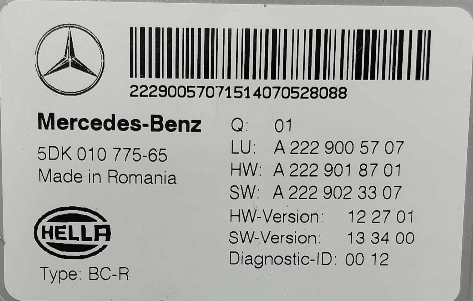 MERCEDES-BENZ GLC300 X253 REAR SAM FUSE BOX REALY A2229005707 2015-2022 - Image 4