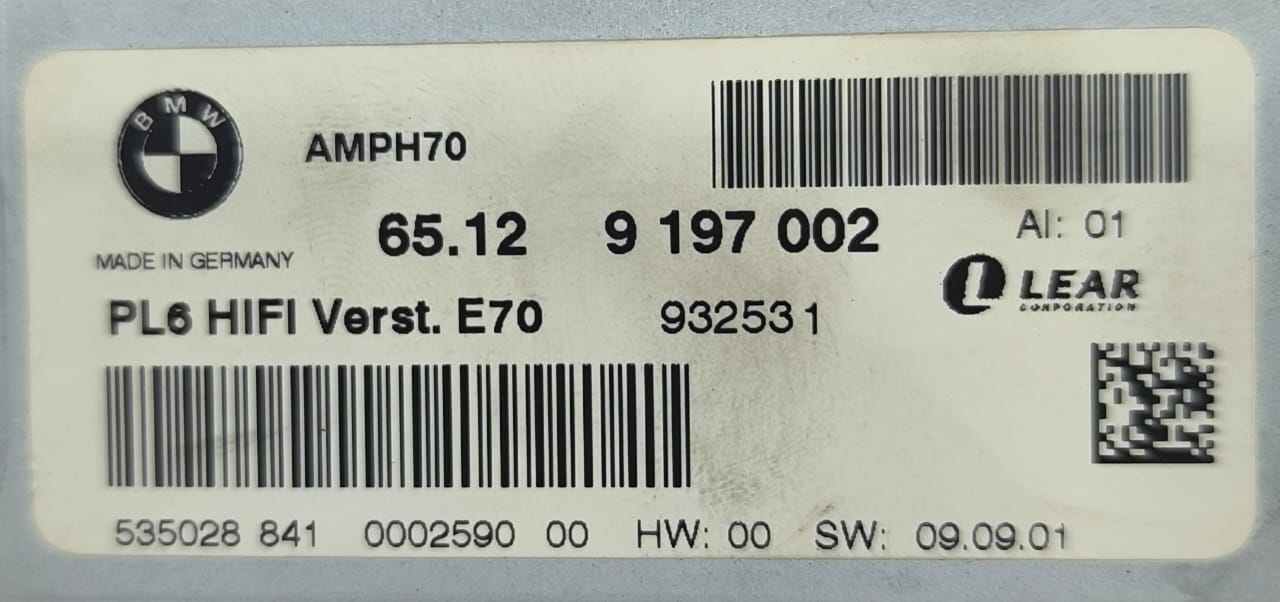 BMW 7 SERIES F01 5&3 SERIES RADIO SOUND AMPLIFIER 9197002 2008-2015 - Image 7