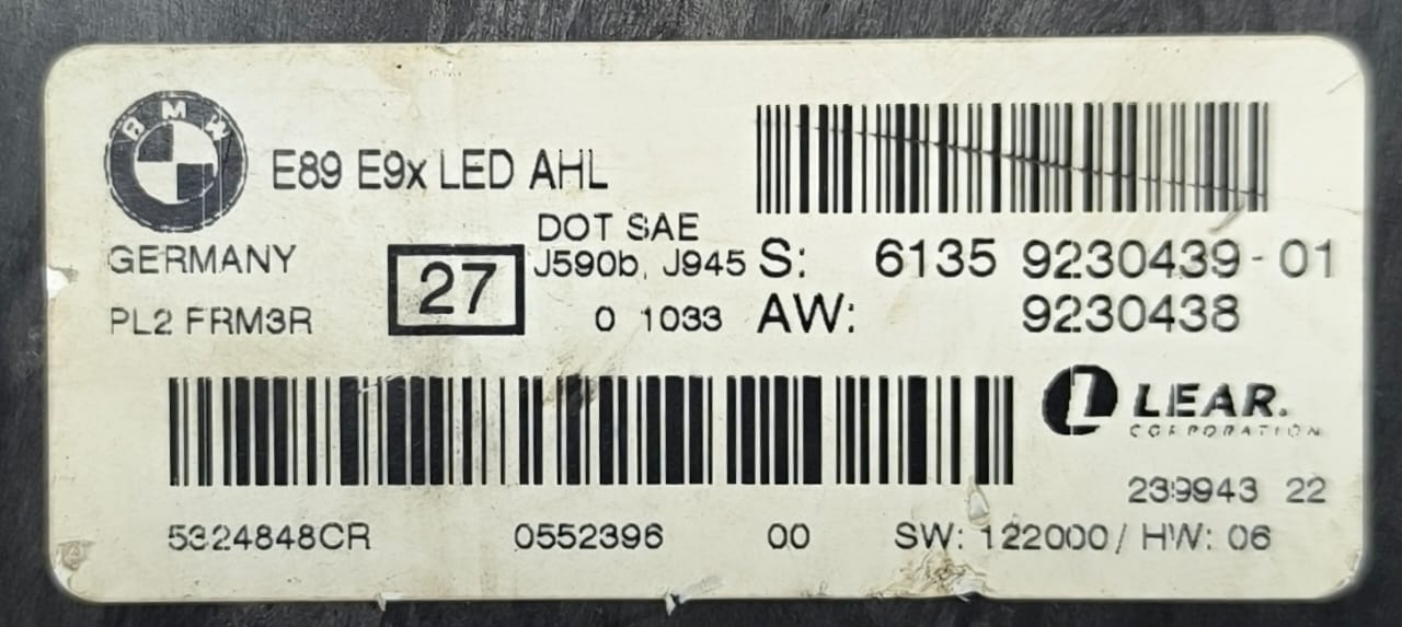 BMW 3 SERIES E90 E91 FRM FOOTWELL LIGHT CONTROL MODULE 6135 9230439 2005-2012 - Image 7