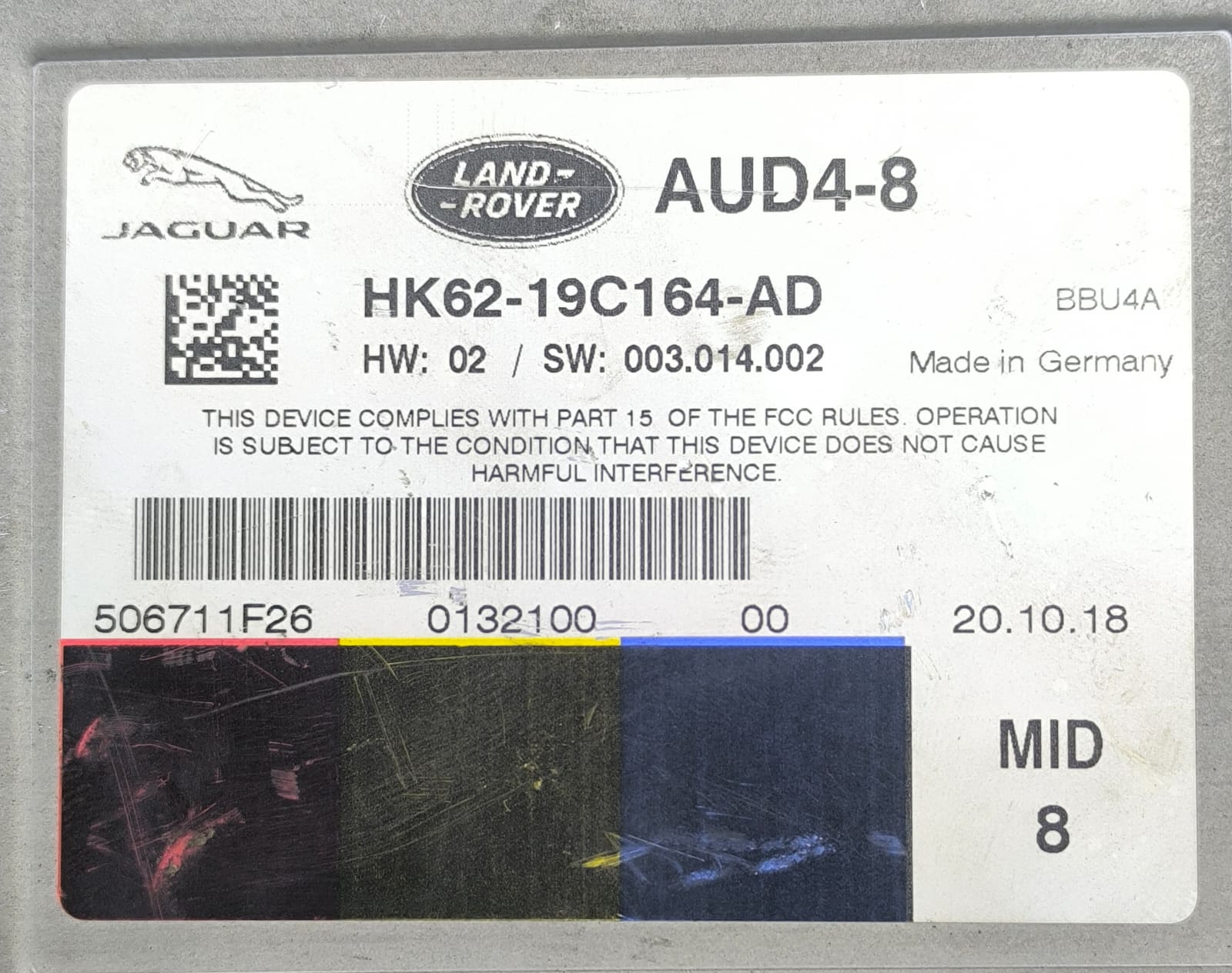 RANGE ROVER SPORT JAGUAR XF RADIO SOUND AUDIO AMPLIFIER HK6219C164AD 2015-2024 - Image 3
