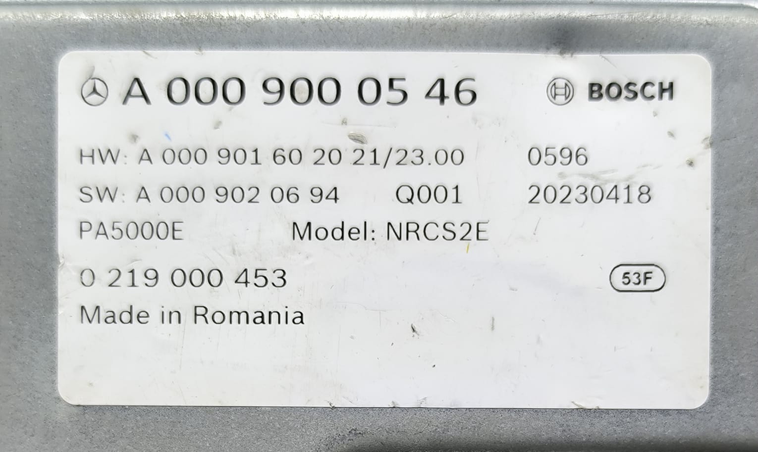 MERCEDES-BENZ GLE W167 BRAND NEW CAMERA CONTROL MODULE A0009000546 2019-2024