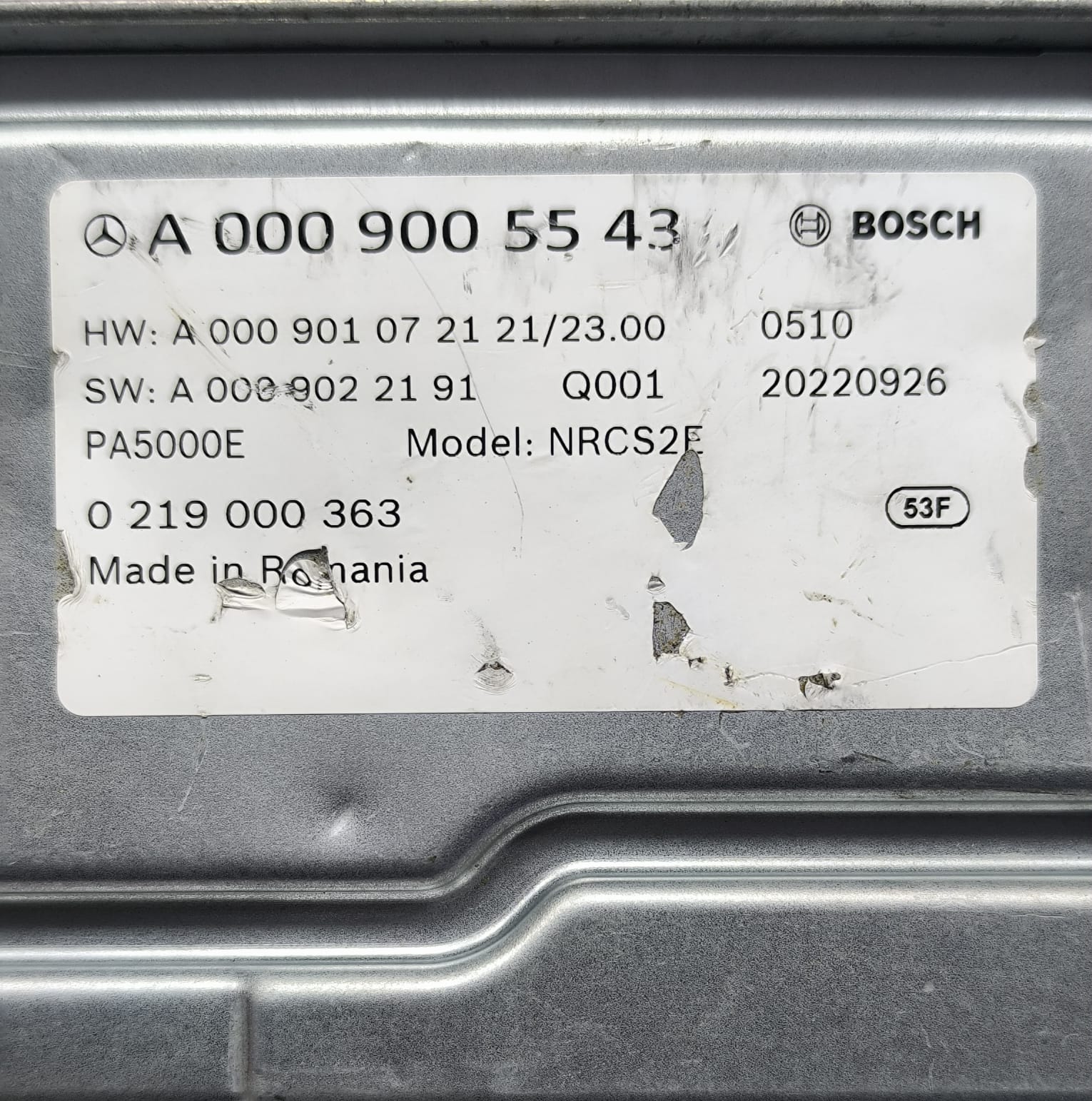 MERCEDES-BENZ C-CLASS BRAND NEW CAMERA CONTROL MODULE A0009005543 2021-2024 - Image 7