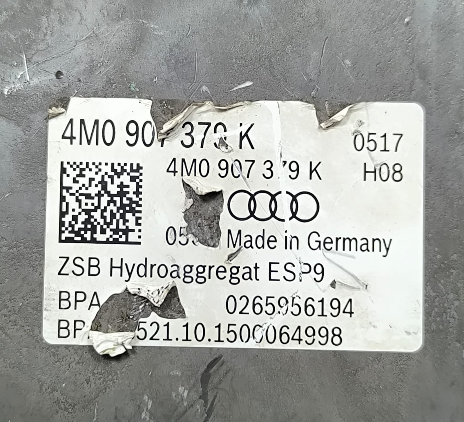 AUDI Q7 ABS PUMP CONTROL MODULE 4M0907379K 2015-2018 - Image 10